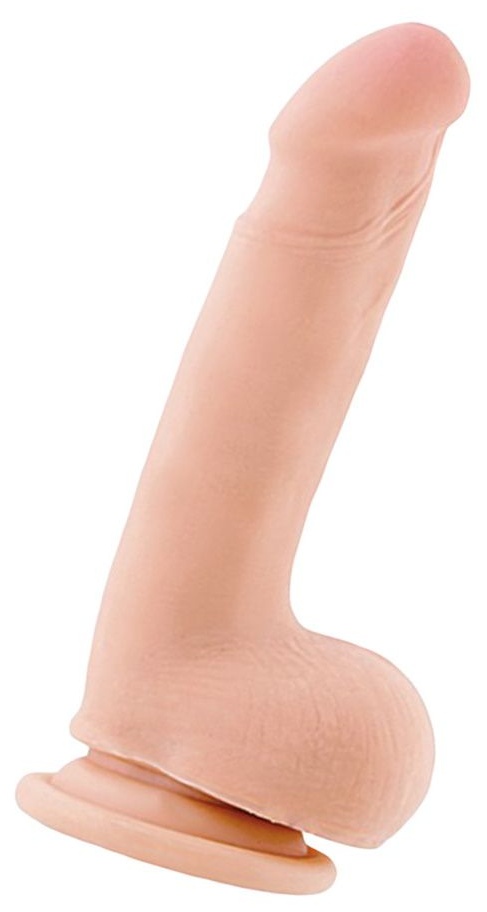 Реалистичный перезаряжаемый вибратор REALSTICK ELITE VIBRO с пультом ДУ - 18,5 см.