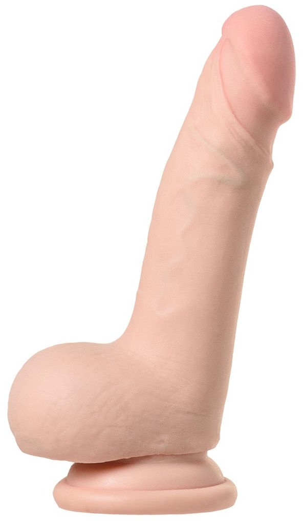 Реалистичный перезаряжаемый вибратор REALSTICK ELITE VIBRO с пультом ДУ - 18,5 см.