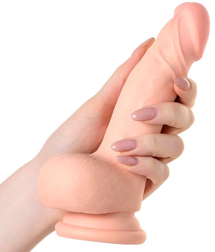 Реалистичный перезаряжаемый вибратор REALSTICK ELITE VIBRO с пультом ДУ - 18,5 см.