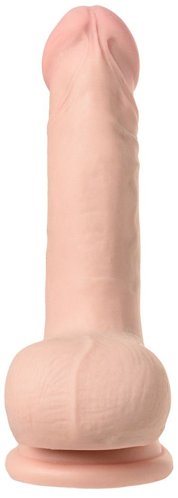 Реалистичный перезаряжаемый вибратор REALSTICK ELITE VIBRO с пультом ДУ - 18,5 см.