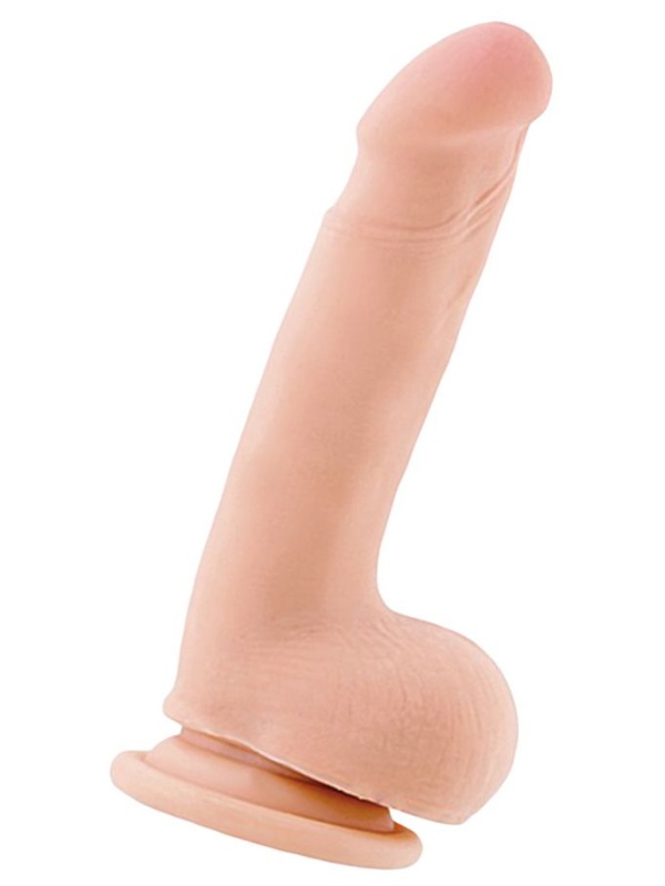 Реалистичный перезаряжаемый вибратор REALSTICK ELITE VIBRO с пультом ДУ - 18,5 см.