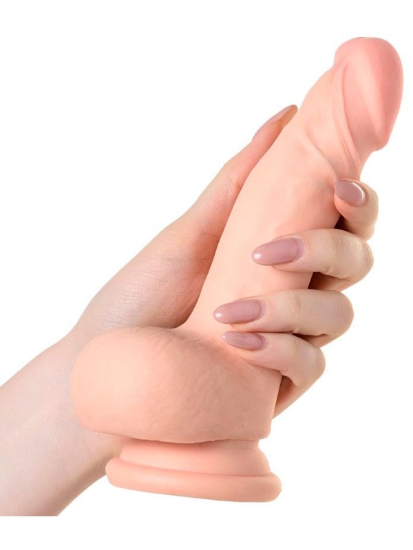 Реалистичный перезаряжаемый вибратор REALSTICK ELITE VIBRO с пультом ДУ - 18,5 см.