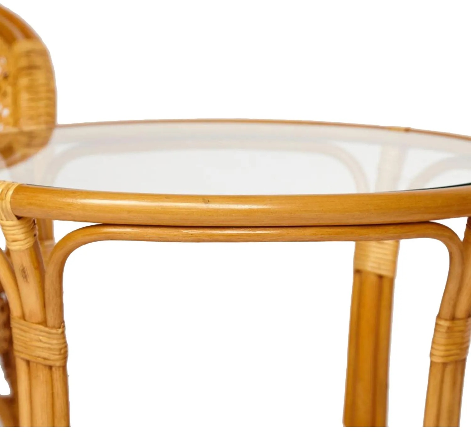 Комплект садовой мебели PELANGI(стол со стек+2крес)/без под/, ротанг, мед