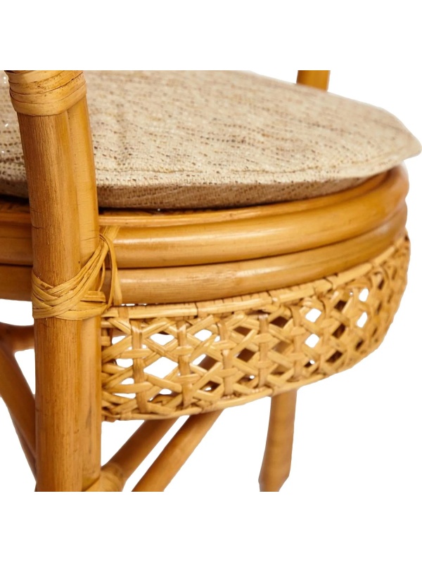 Комплект садовой мебели PELANGI(стол со стек+2крес)/без под/, ротанг, мед