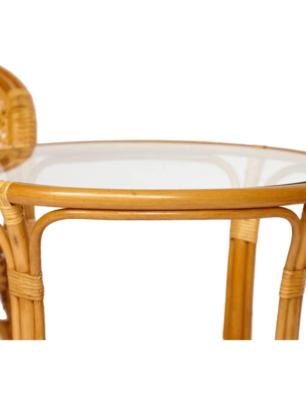 Комплект садовой мебели PELANGI(стол со стек+2крес)/без под/, ротанг, мед