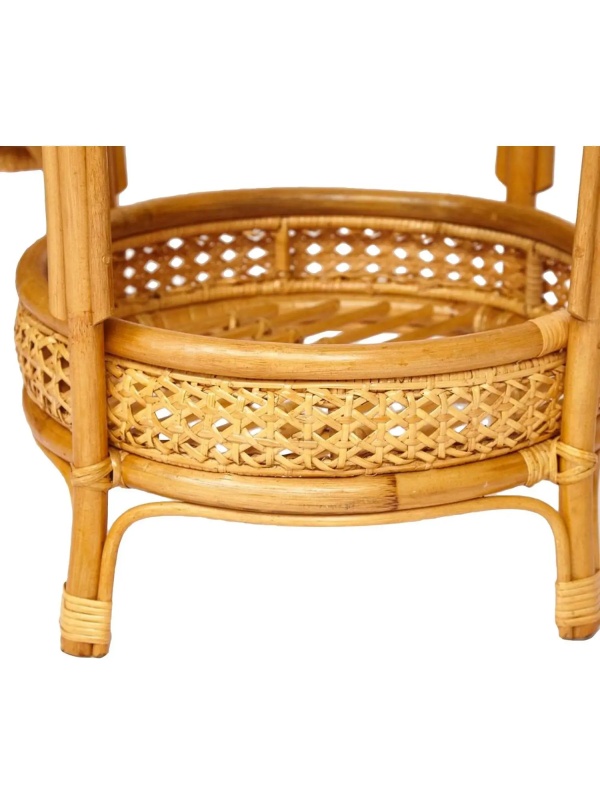 Комплект садовой мебели PELANGI(стол со стек+2крес)/без под/, ротанг, мед