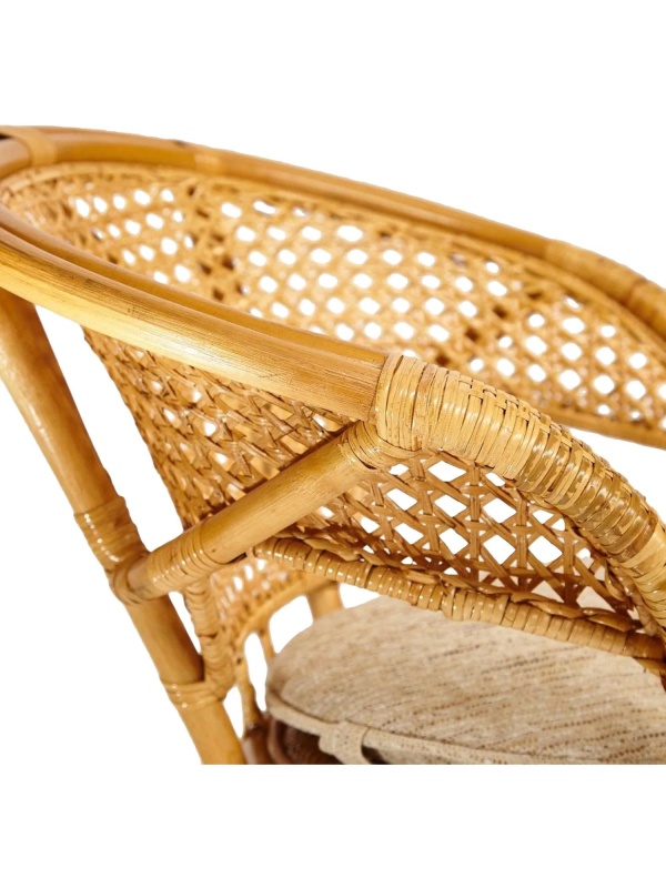 Комплект садовой мебели PELANGI(стол со стек+2крес)/без под/, ротанг, мед