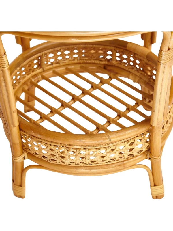 Комплект садовой мебели PELANGI(стол со стек+2крес)/без под/, ротанг, мед