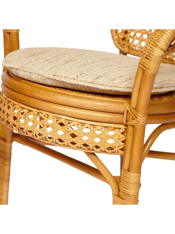 Комплект садовой мебели PELANGI(стол со стек+2крес)/без под/, ротанг, мед