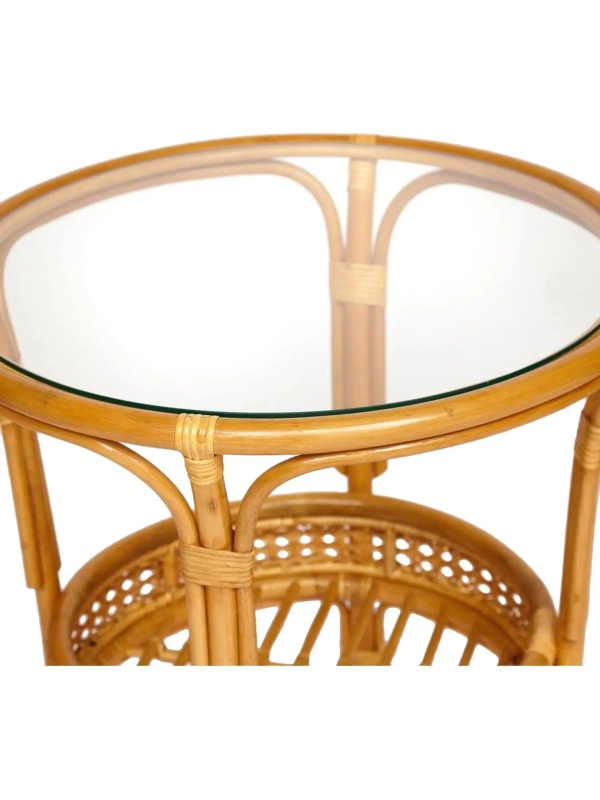 Комплект садовой мебели PELANGI(стол со стек+2крес)/без под/, ротанг, мед