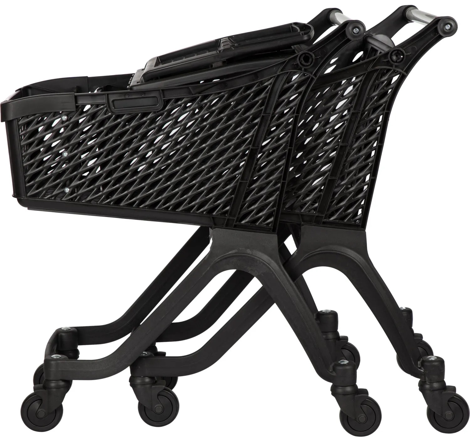 Тележка покупательская REK_Комус Мебель пластиковая Т100 с дет.сид. и разд