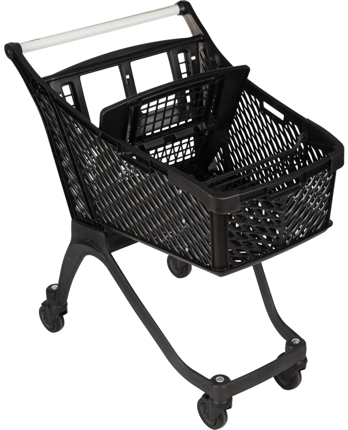 Тележка покупательская REK_Комус Мебель пластиковая Т100 с дет.сид. и разд