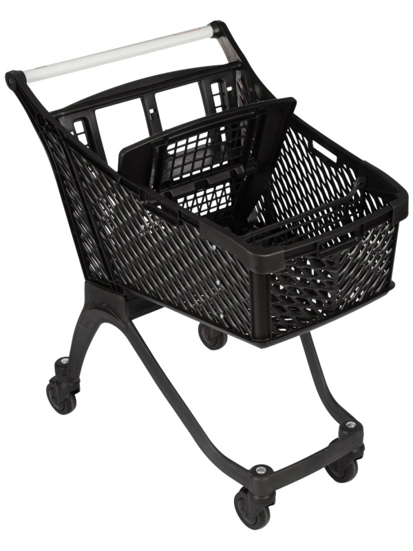 Тележка покупательская REK_Комус Мебель пластиковая Т100 с дет.сид. и разд