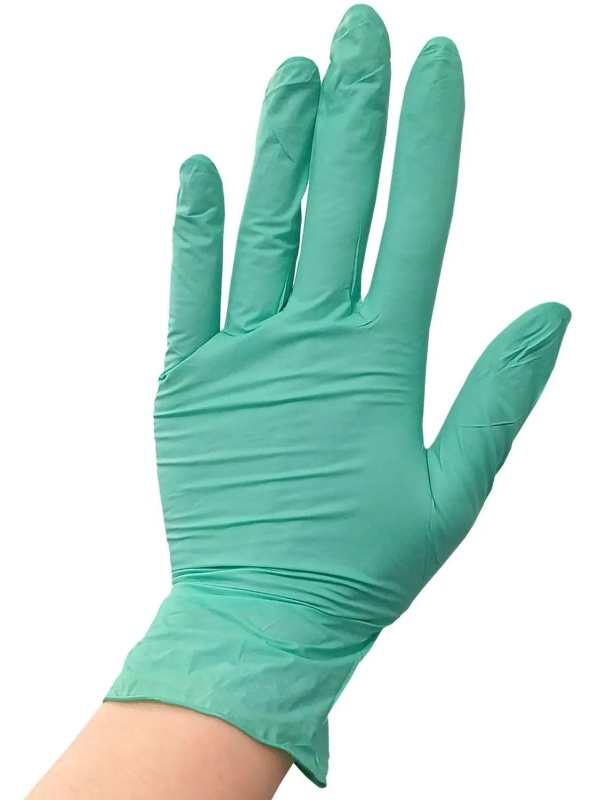 Перчатки нитрил. н/с. н/о, зеленые MediOk (L) 50п/уп, 4гр