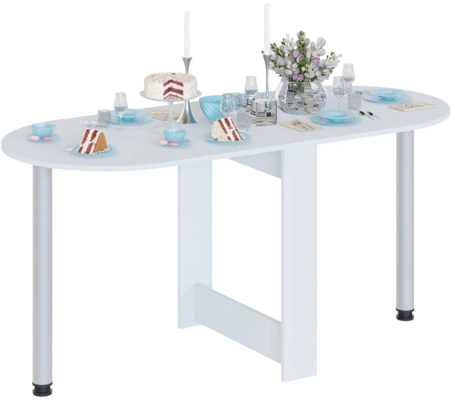 Стол обеденный раскладной Сокол_СП-17 Белый