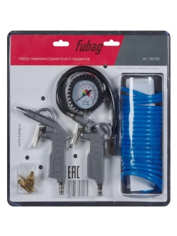 Набор пневмоинструмента 6 предметов_блистер