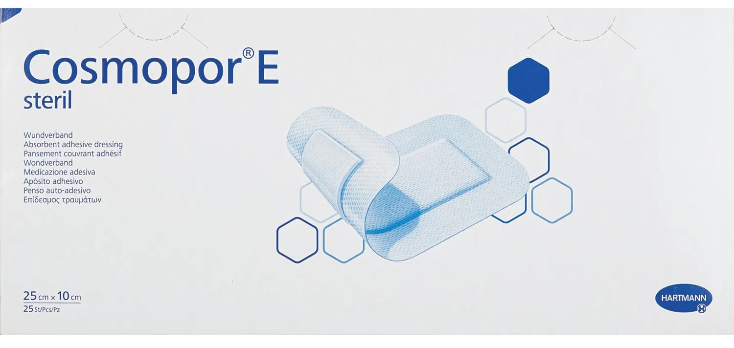 Повязка самоклеящ.стер п/операц. 25х10см25шт,COSMOPOR E9010360
