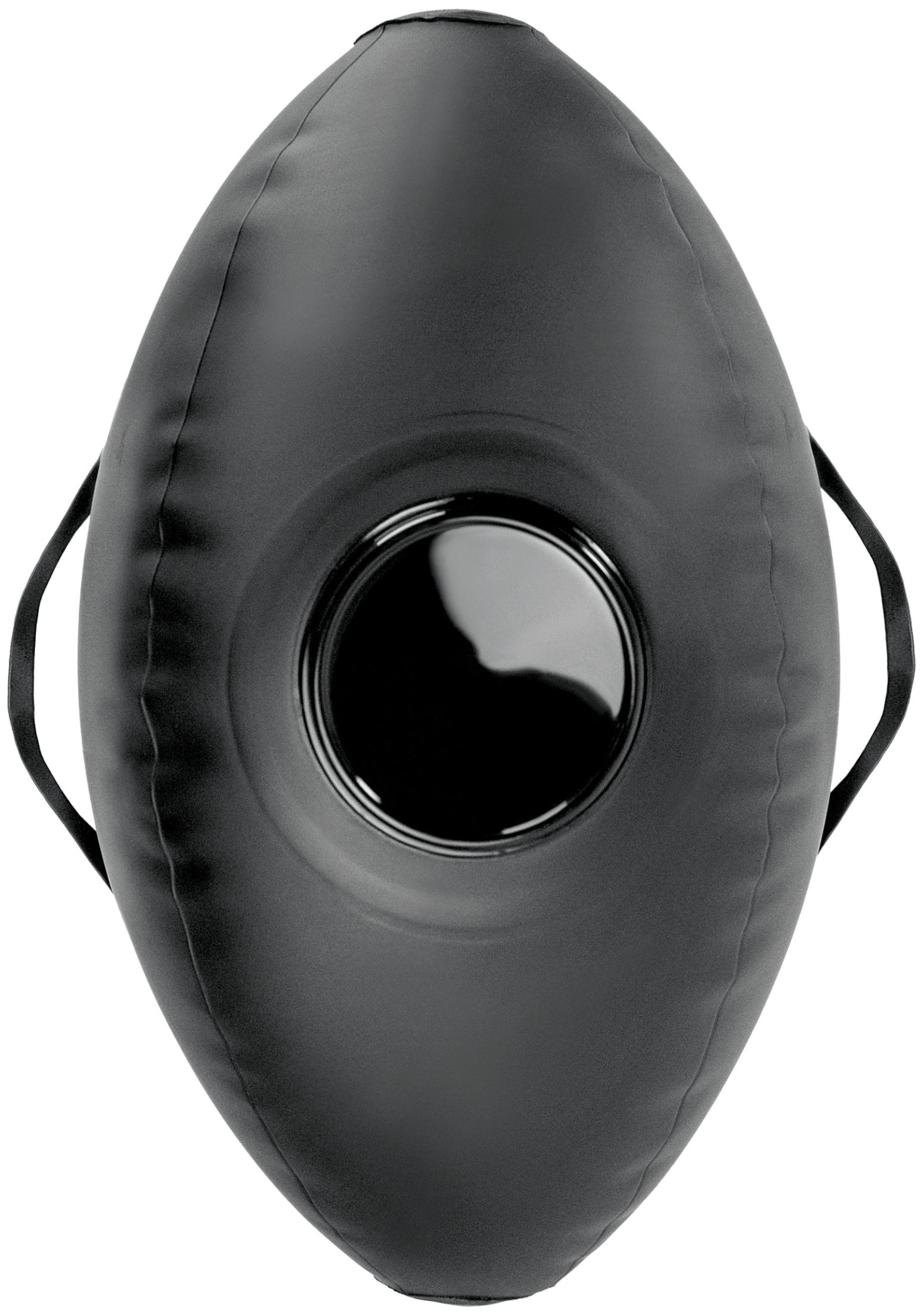 Черный надувной мяч с платформой для фиксации дилдо Body Dock Inflatable Love Ball