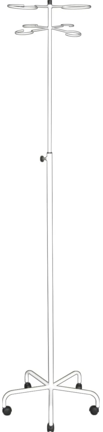 Штатив медицинский ZM_М192-05К, разбор., на 4 сосуда + ролики, белый