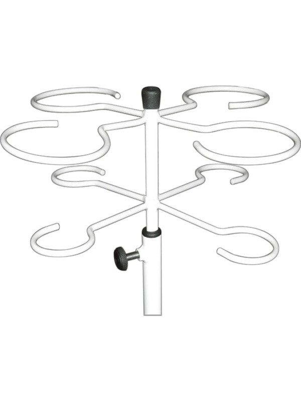 Штатив медицинский ZM_М192-05К, разбор., на 4 сосуда + ролики, белый
