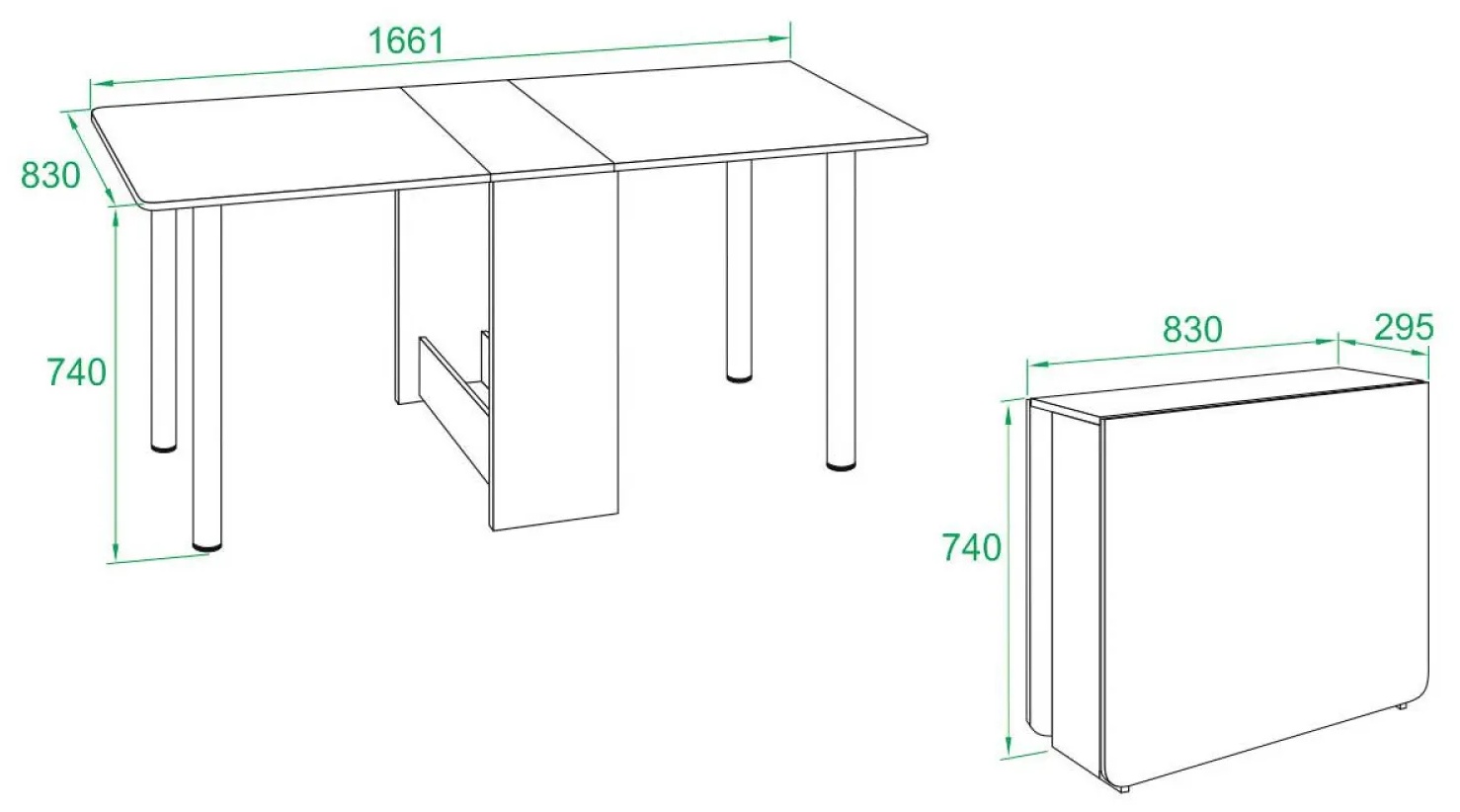 Стол обеденный раскладной Сокол СП-04м.1  Венге