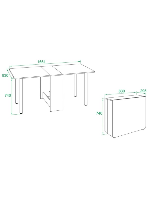 Стол обеденный раскладной Сокол СП-04м.1  Венге