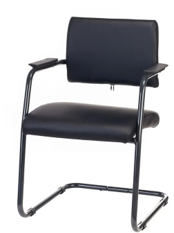 Стул VB _CH-271N-V черный Leather Black эко.кожа полозья металл черный