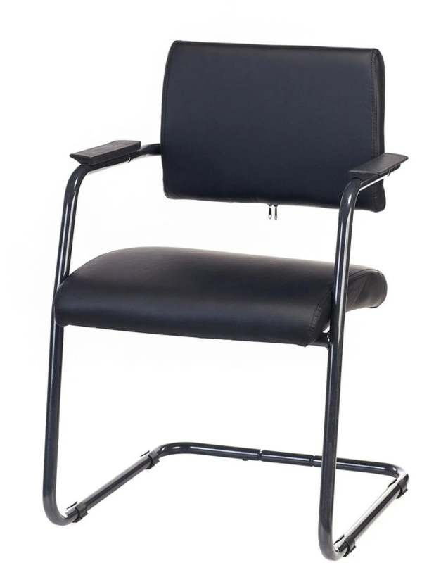 Стул VB _CH-271N-V черный Leather Black эко.кожа полозья металл черный