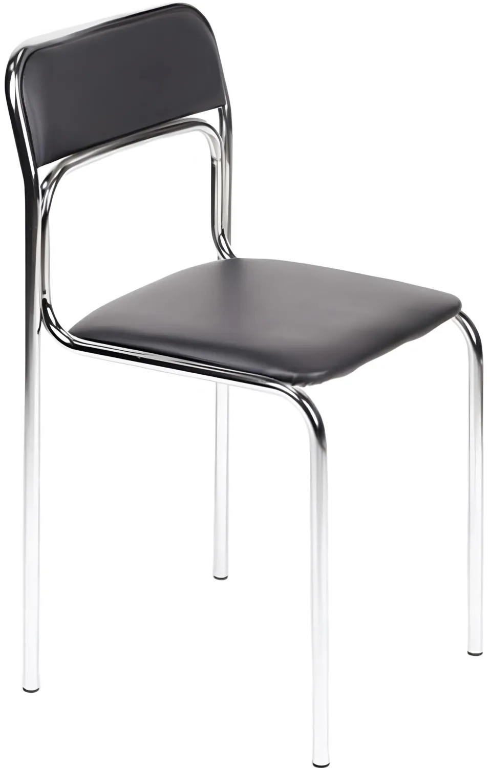 Стул UP_ Неон каркас хром, к/з черный Z11