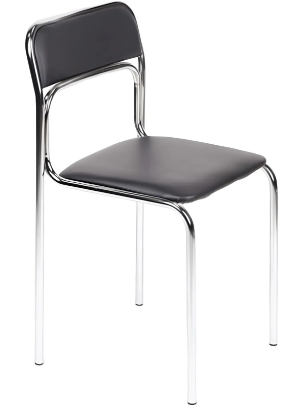 Стул UP_ Неон каркас хром, к/з черный Z11