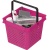 Корзина покупательская EVR_QUADRO плас.с 1 плас.ручк.,10л фуксия,руч.черная