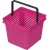 Корзина покупательская EVR_QUADRO плас.с 1 плас.ручк.,10л фуксия,руч.черная