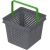 Корзина покупательская EVR_QUADRO пл.с 1 пл.руч.,10л сер.RAL7024,руч.салат