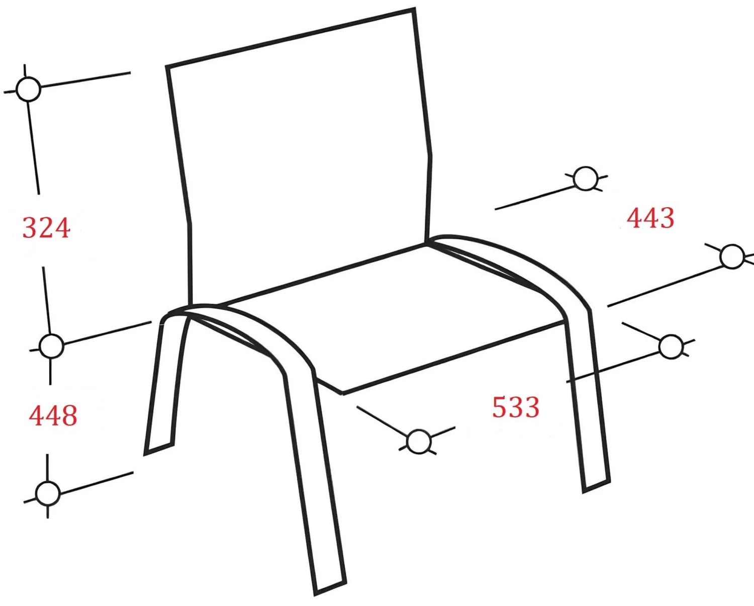 Стул UD_СМ7/7-02 Юнит каркас черный, к/з K01 черный