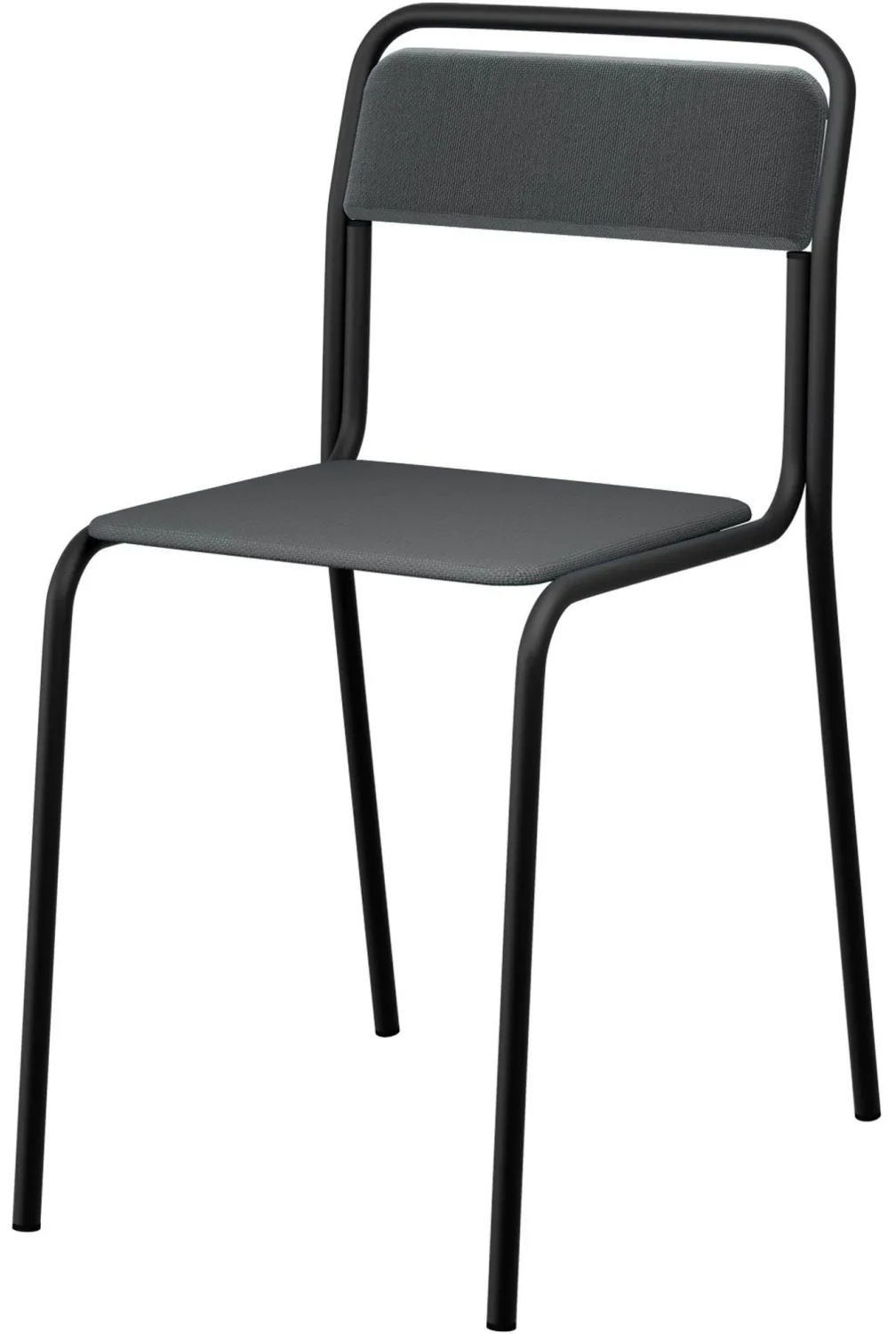 Стул UD_СМ7/7-02 Юнит каркас черный, ткань Т-08 серая
