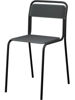 Стул UD_СМ7/7-02 Юнит каркас черный, ткань Т-08 серая