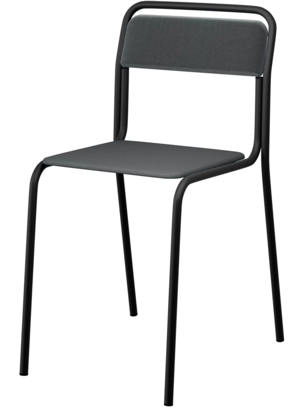 Стул UD_СМ7/7-02 Юнит каркас черный, ткань Т-08 серая