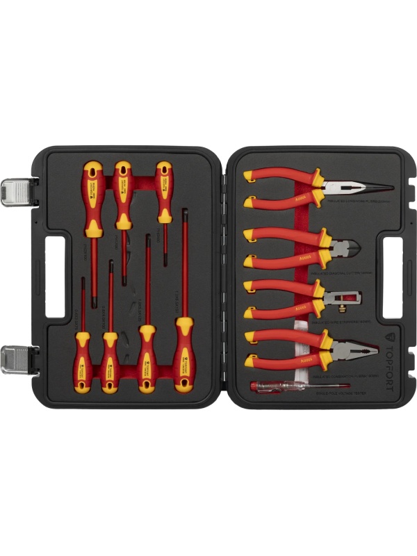 Набор диэлектрических инструментов Topfort 12 предметов (VDE584212)