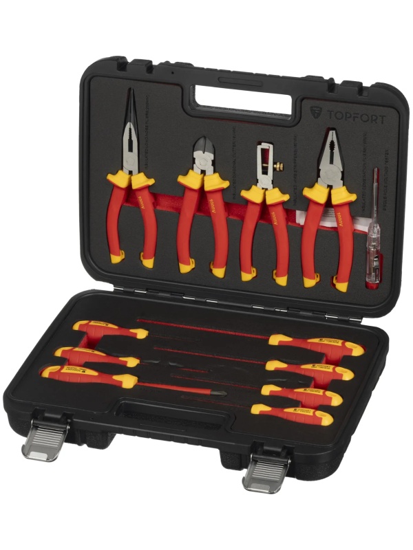 Набор диэлектрических инструментов Topfort 12 предметов (VDE584212)