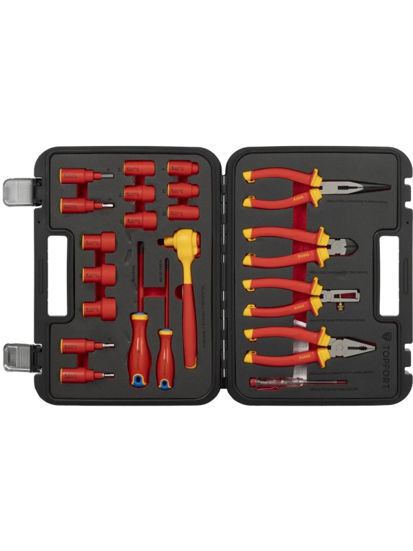 Набор диэлектрических инструментов Topfort 21 предметов (VDE584121)