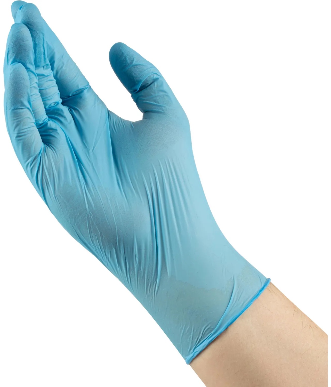 Перчатки нитрил., н/с, н/о, CP Basic (XS) голубые 3гр. 50 пар/уп