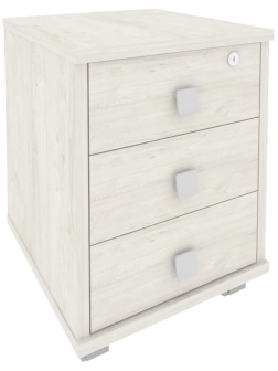 Тумба подкатная Style 3 ящика с замком Л.ТМ-3Y 420x450x563 Дуб Наварра