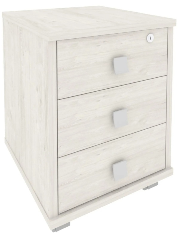 Тумба подкатная Style 3 ящика с замком Л.ТМ-3Y 420x450x563 Дуб Наварра