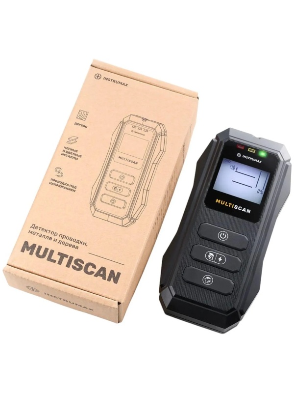 Детектор скрытой проводки, металла, дерева INSTRUMAX Multiscan