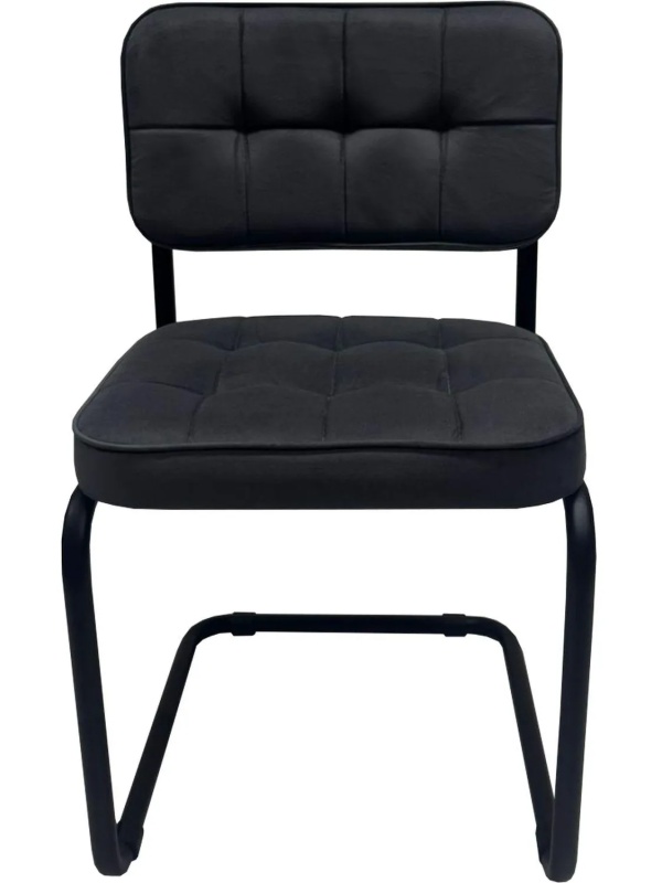 Стул КО_Сильвия комфорт РС01.00.14М велюр Neo 26 графит, каркас черный