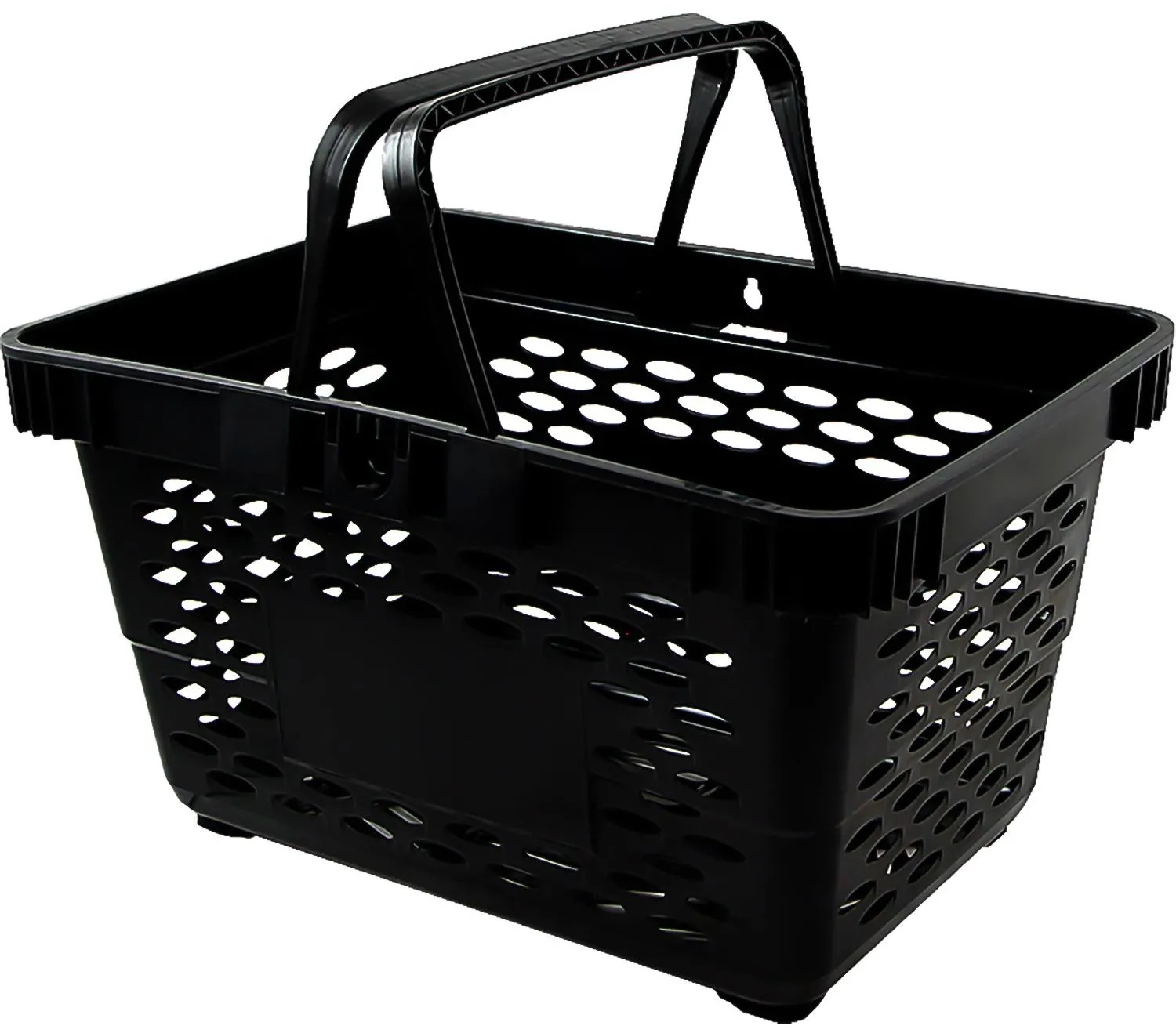 Корзина покупательская EVR_CLASSIC плас.с 2 плас.ручк.,20л цв.черный 5шт/уп