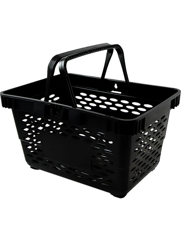 Корзина покупательская EVR_CLASSIC плас.с 2 плас.ручк.,20л цв.черный 5шт/уп